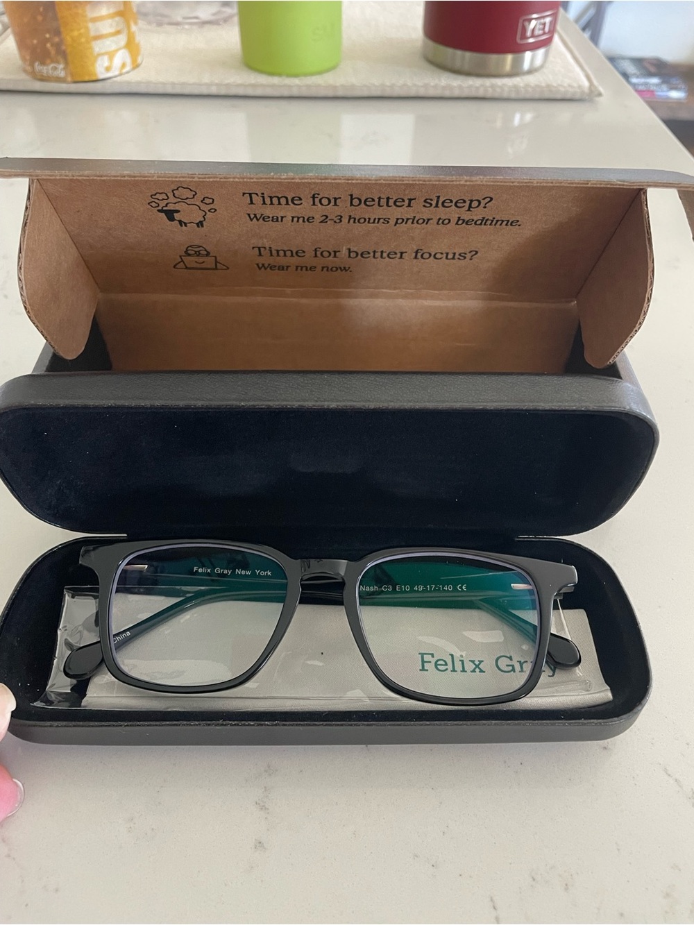 New In Box Felix Gray Nash Blue Light Glasses